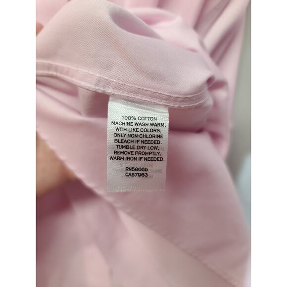 Nordstrom Men's Shop Smartcare Light Pink Dress Shirt Trim Fit Sz 17 X 38-39 - Picture 5 of 5